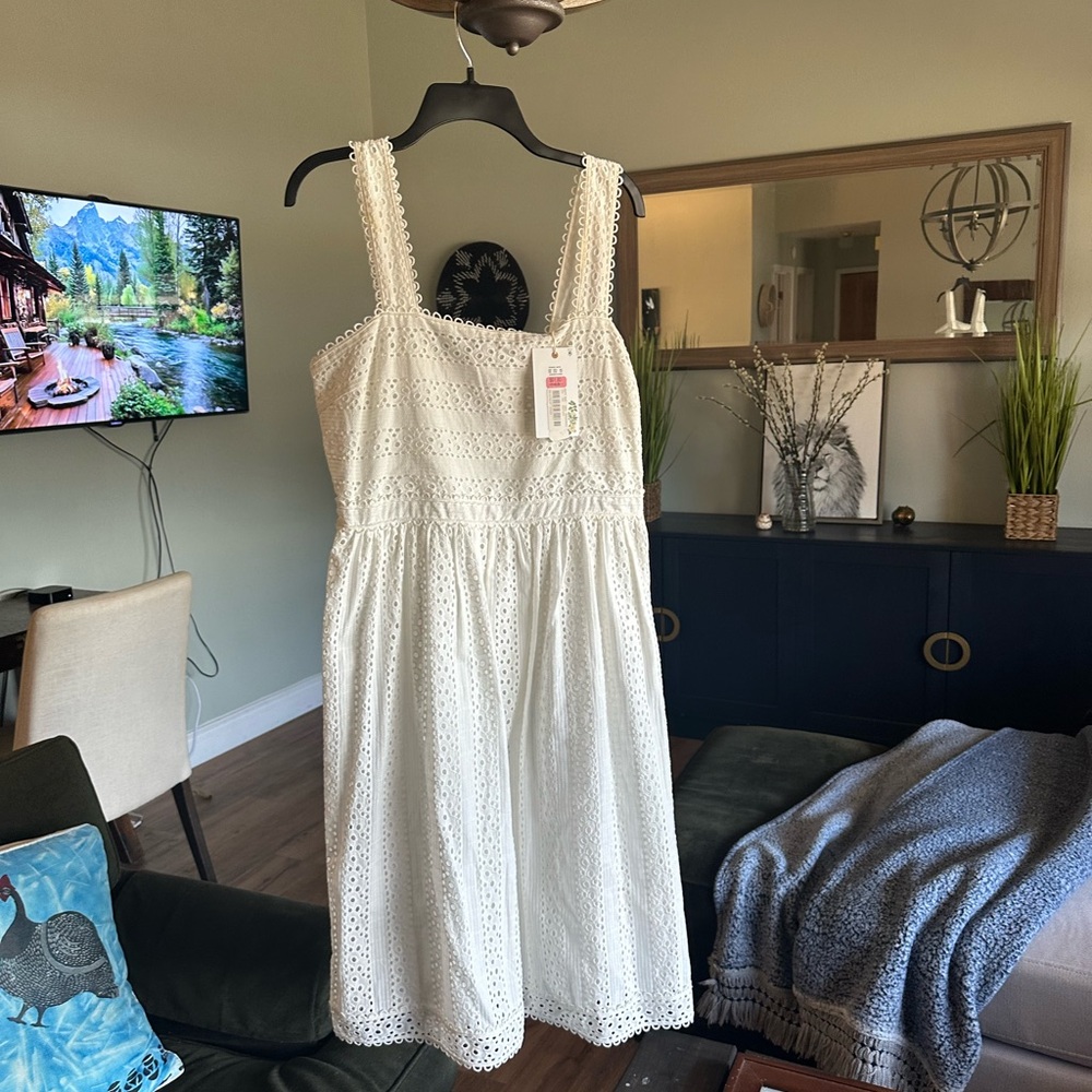 Chelsea & Violet White Eyelet Dress